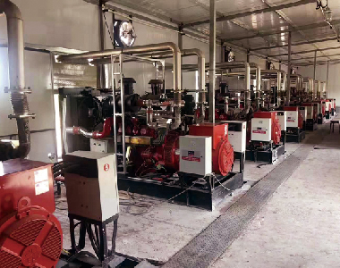 陕北中石化天然气发电站项目（斗山配乐投平台10台200KW）